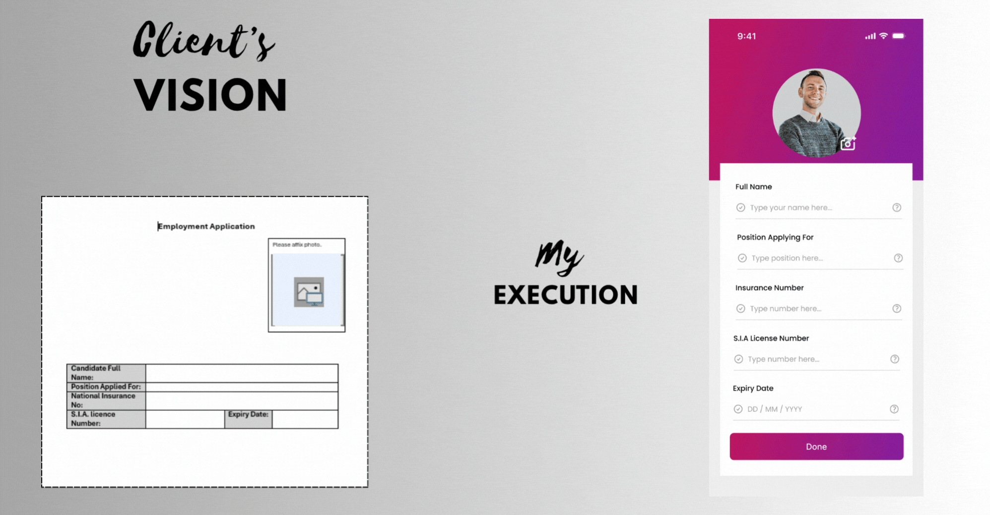 Employment Application Screen 2